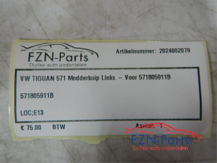 VW Tiguan 571 Modderkuip Links-voor