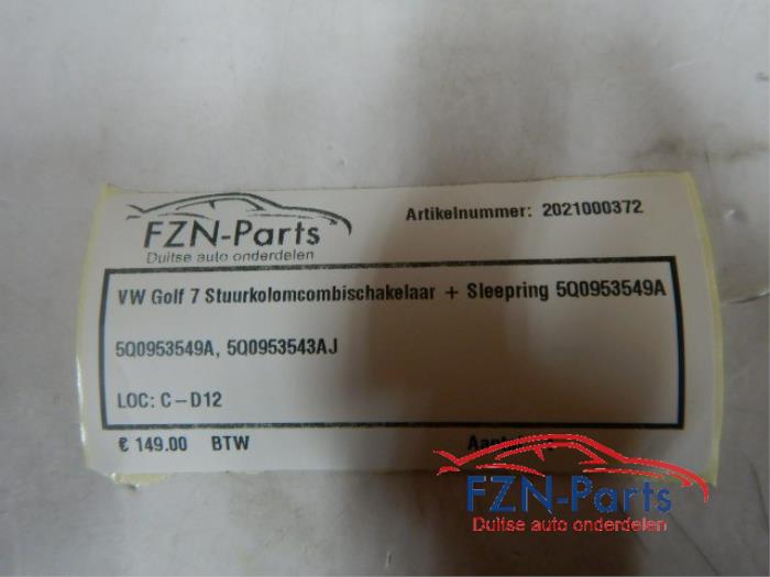 VW Golf 7 Stuurkolomcombischakelaar + Sleepring