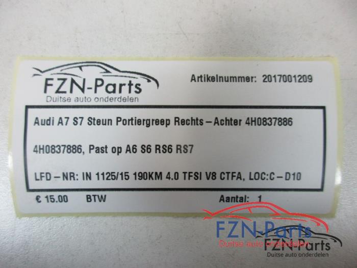 Audi A7 S7 Steun Portiergreep Rechtsachter
