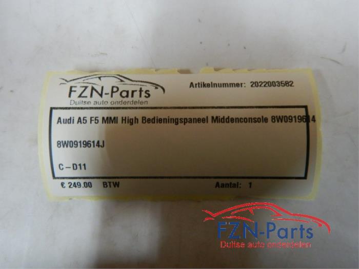 Audi A5 F5 MMI High Bedieningspaneel Middenconsole