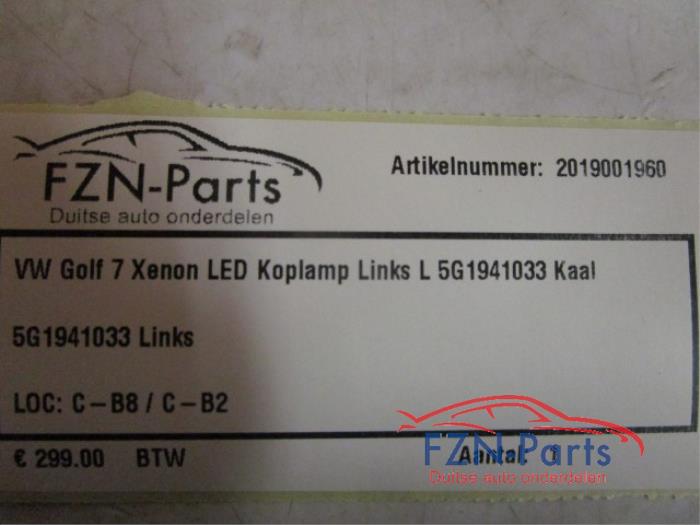 VW Golf 7 Xenon LED Koplamp Links L