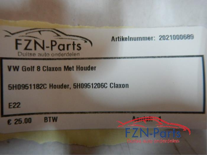 VW Golf 8 Claxon Met Houder