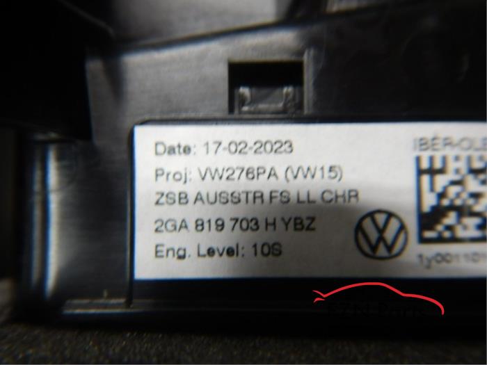 VW T-Roc 2GA Facelift Inleg 3D-Teller Virtual cockpit