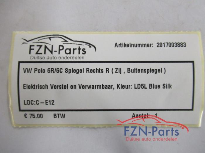 VW Polo 6R/6C Spiegel Rechts R ( Zij, Buitenspiegel )