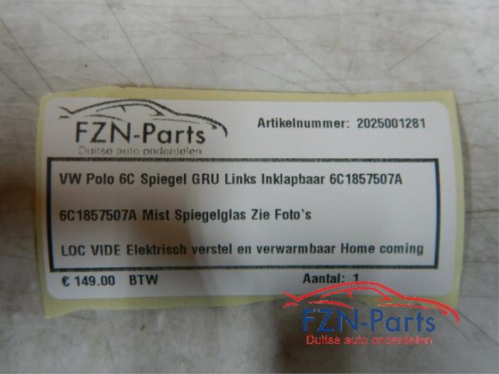 VW Polo 6C (Zij,Buitenspiegel) Spiegel Links GRU Inklapbaar
