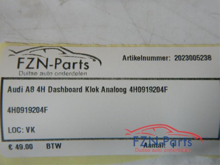 Audi A8 4H Dashboard Klok Analoog