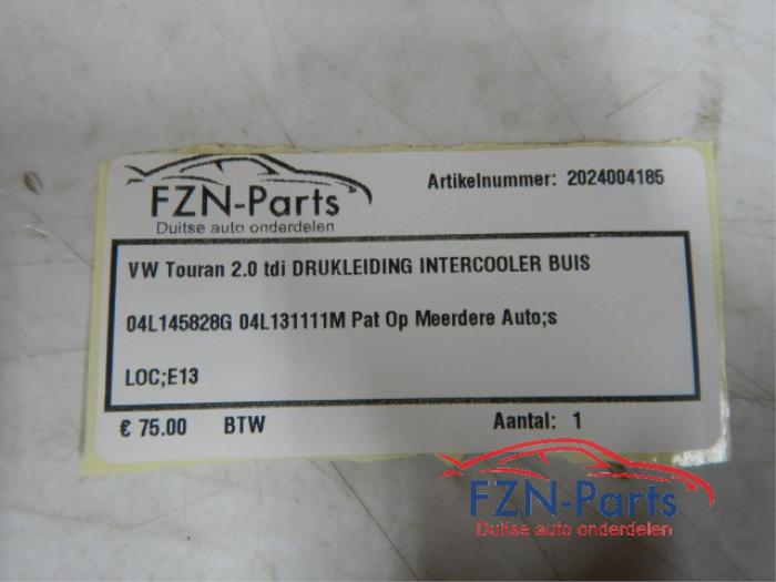 VW Touran 2.0 TDI Drukleiding Intercoolerbuis