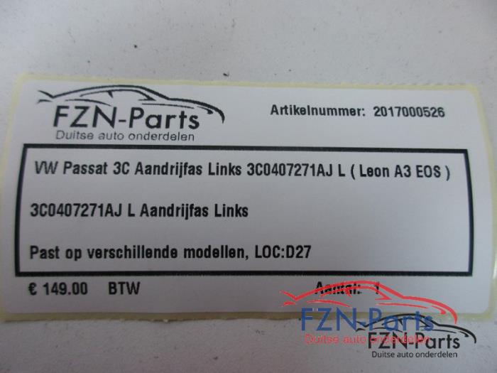Aandrijfas links-voor Seat Leon (22724638)