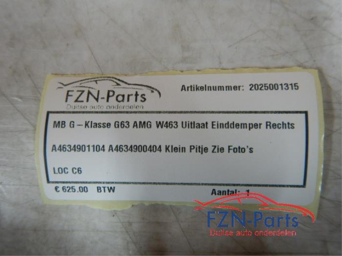 Uitlaat (compleet) Mercedes G-Klasse (22741504)