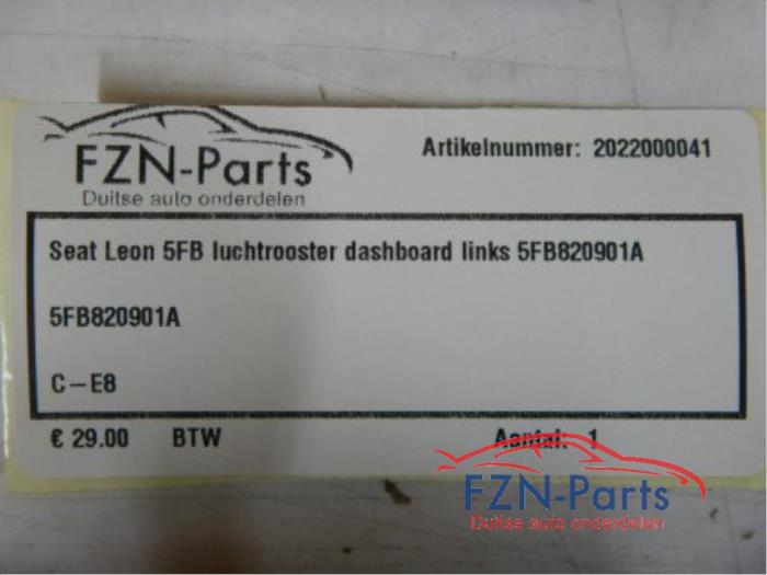 Luchtrooster Dashboard Seat Leon (22736002)
