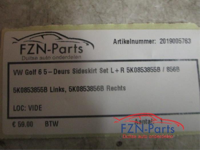 VW Golf 6 GTI 5-Deurs Sideskirt Set L+R