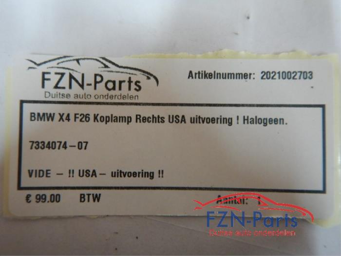 Koplamp rechts BMW X4 (22722873)