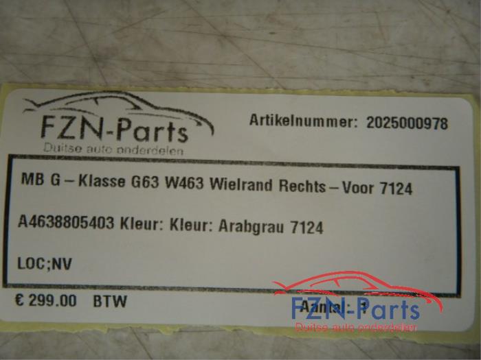Mercedes-benz G-Klasse G63 W463 Wielrand Rechts-voor
