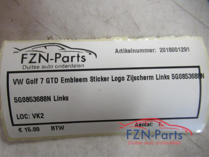 Embleem Volkswagen Golf (22729193)