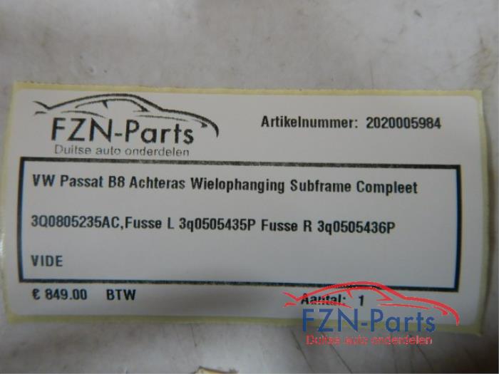 Achteras voorwielaandrijving Volkswagen Passat (22741758)