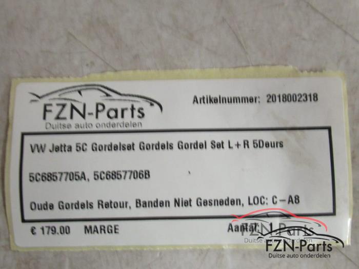 Gordelspanner Set Volkswagen Jetta (22742132)