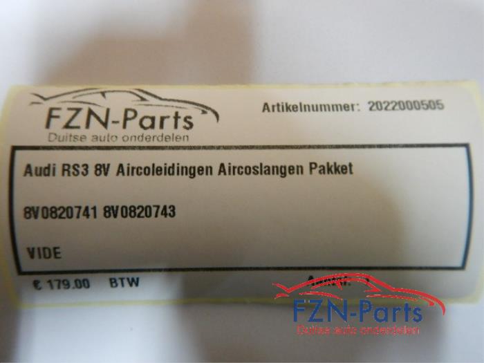 Audi RS3 8V Aircoleidingen Aircoslangen Pakket