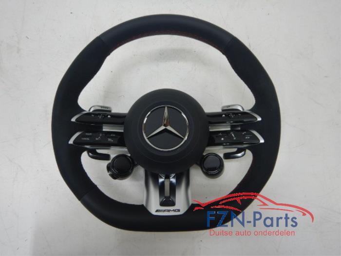 Mercedes-Benz C63 E63 AMG Stuur Leer Alcantara MF+F1+Airbag Rood stiksel