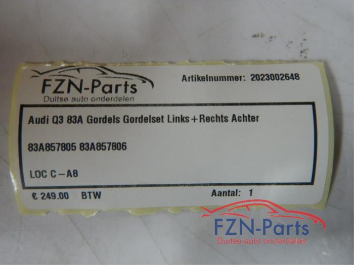 Veiligheidsgordel Set achter Audi Q3 (22744979)