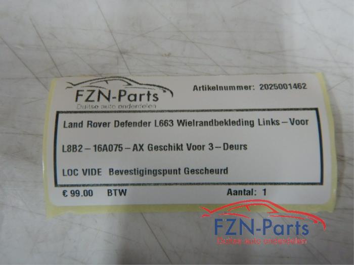 Land Rover Defender L663 Wielrandbekleding Links-voor