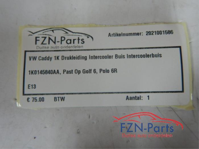 VW Caddy 1K Drukleiding Intercooler Buis Intercoolerbuis