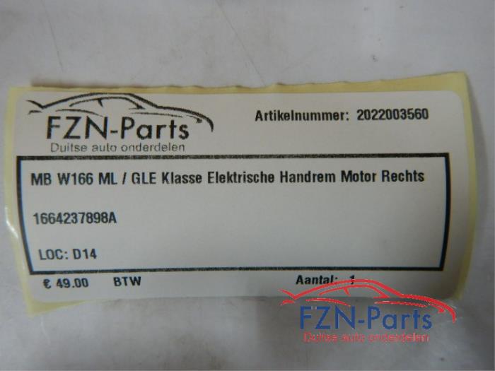 Handrem motor Mercedes ML-Klasse (22738563)