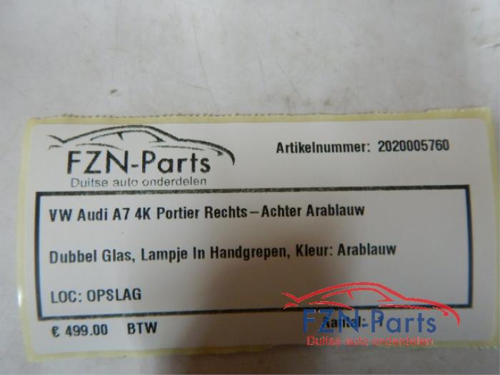 Portier 4Deurs rechts-achter Audi A7 (22723806)