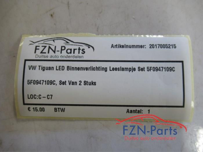 VW Tiguan LED Binnenverlichting Leeslampje Set