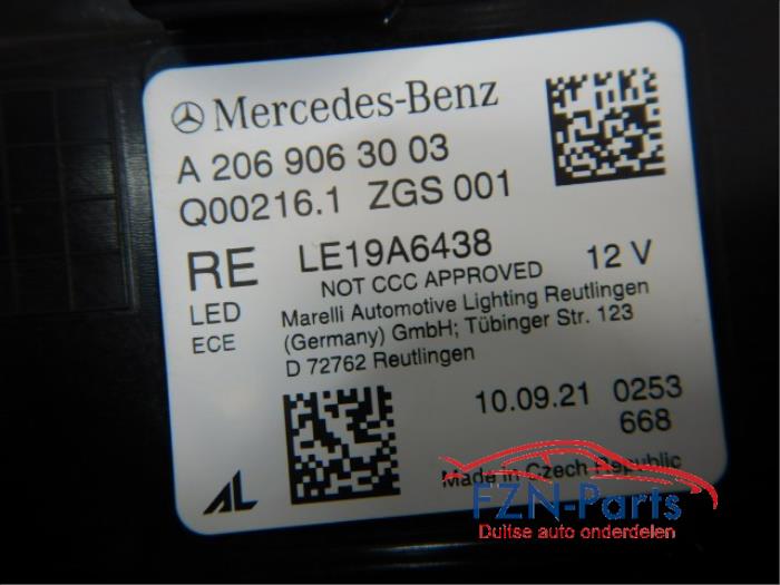 Mercedes-Benz C-Klasse W206 Koplamp Rechts VOLLED Digital Light