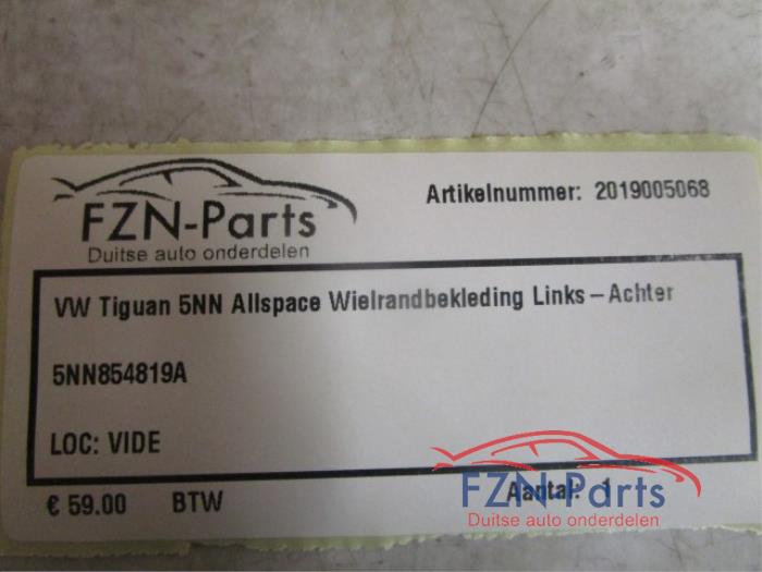 VW Tiguan Allspace Wielrandbekleding Links - Achter