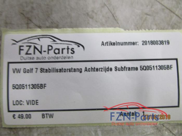 VW Golf 7 Onafhanklijke Achteras Wielophanging Subframe