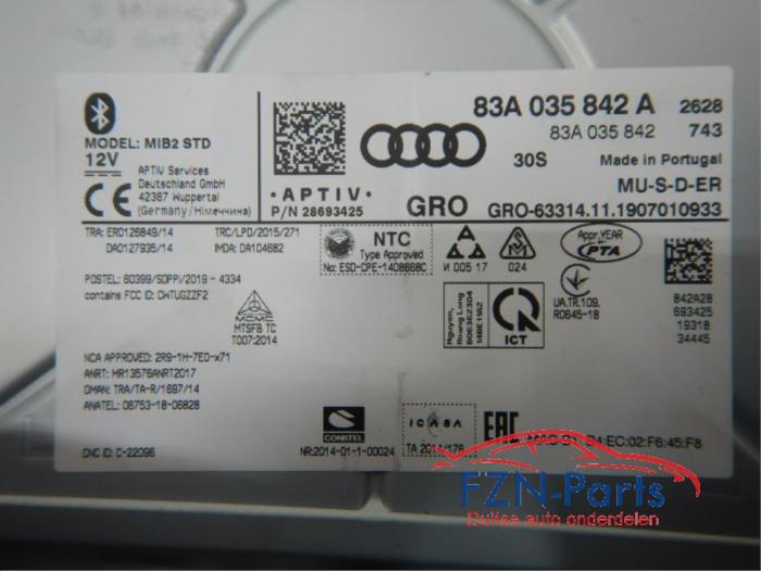 Audi A1 82A Regelunit Multimedia Radio Navigatie