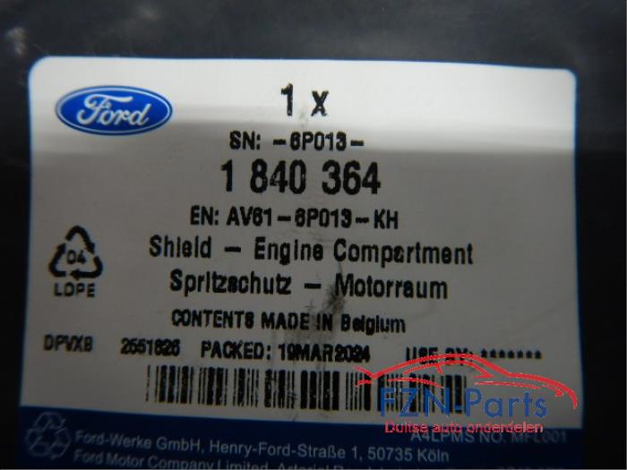 Ford Focus Bodemplaat Motorzijde