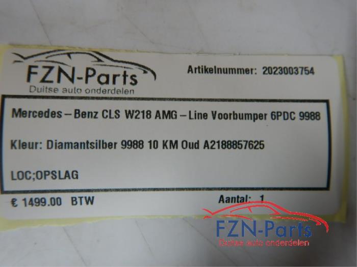 Mercedes-Benz CLS W218 AMG-Line Voorbumper 6PDC 9988 Kleur: Diamantsilber 9988 10KM Oud