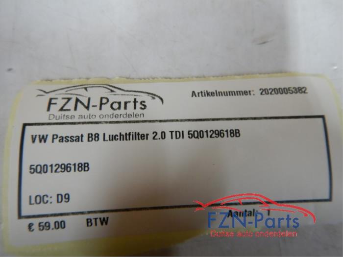 VW Passat B8 Luchtfilter 2.0 TDI