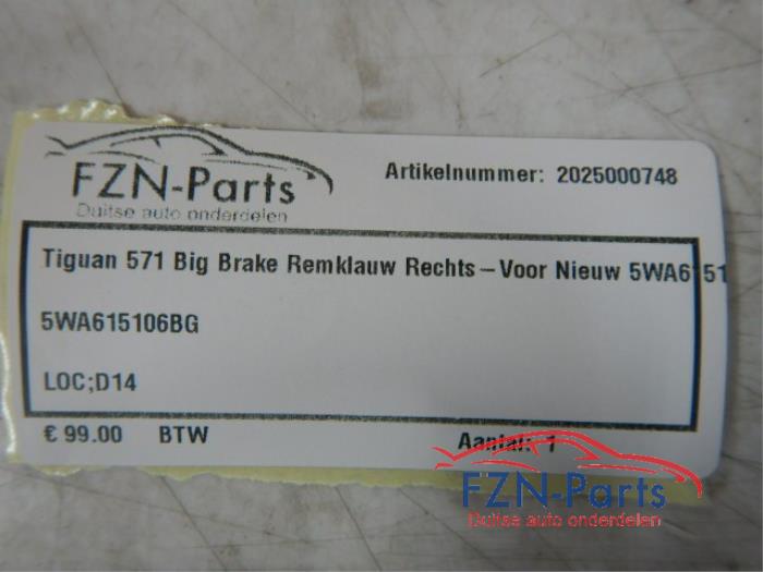 Remklauw (Tang) rechts-voor Volkswagen Tiguan (22732389)