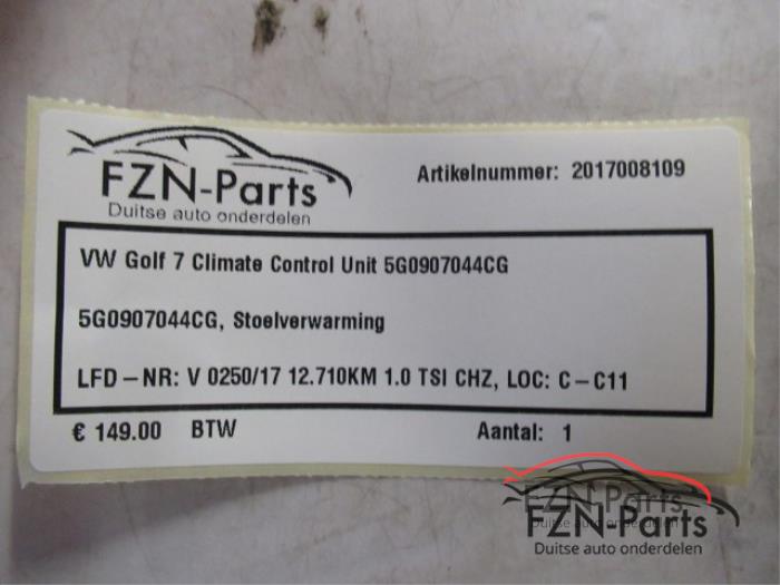 VW Golf 7 Climate Control Unit