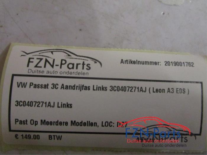 VW Passat 3C Aandrijfas Links