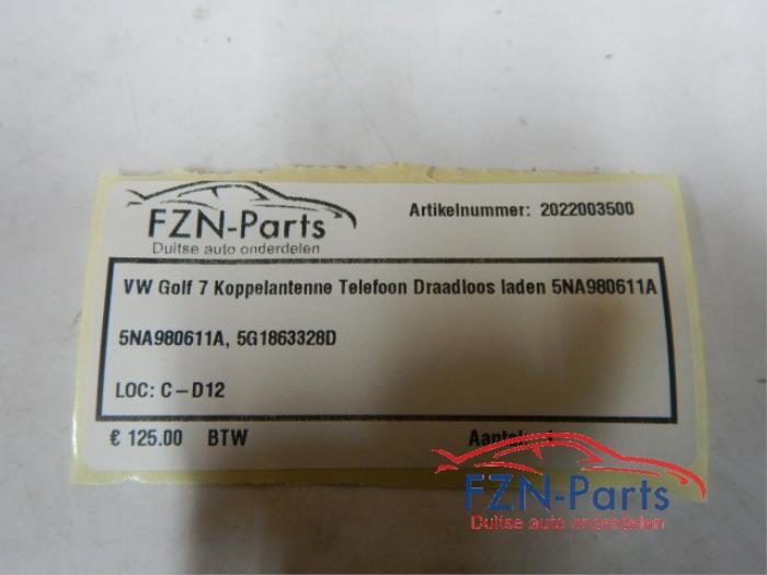 VW Golf 7 Koppelantenne Telefoon Draadloos Laden