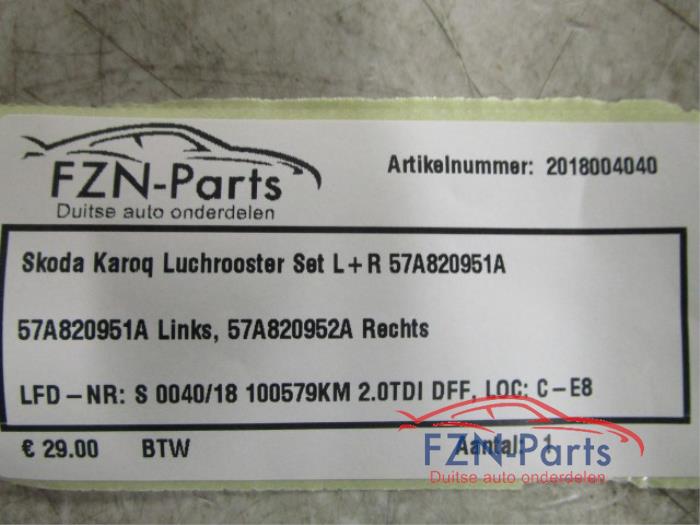 Skoda Karoq Luchtrooster Set L+R