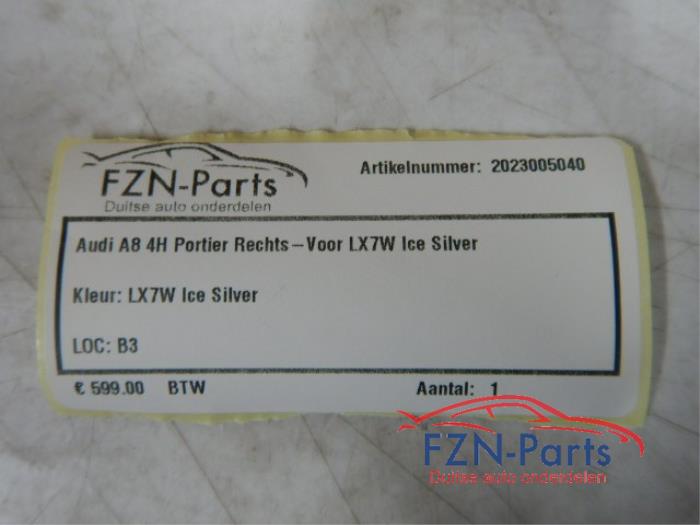 Portier 4Deurs rechts-voor Audi A8 (22744498)