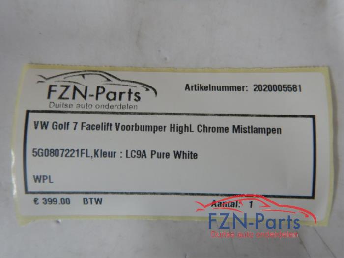 Voorbumper Volkswagen Golf (22722315)