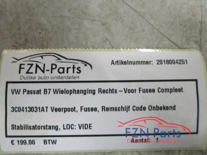 Wielophanging rechts-voor Volkswagen Passat (22729723)