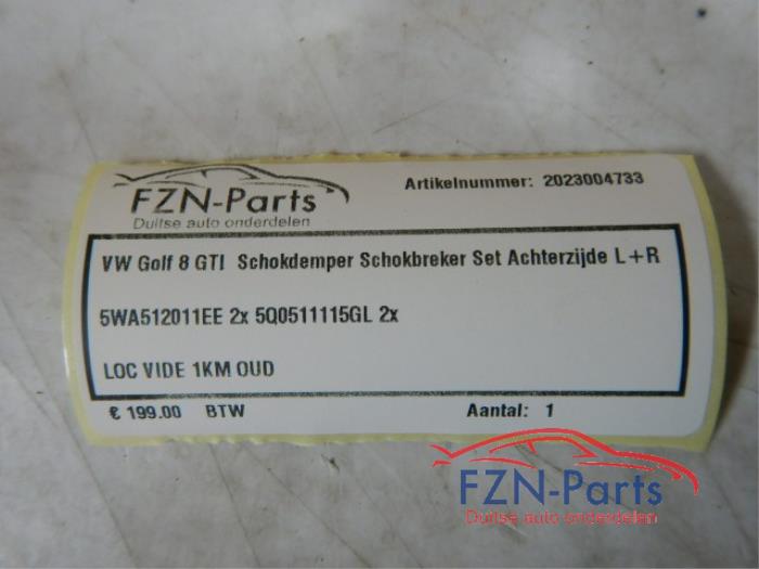 VW Golf 8 GTI Schokdemper Schokbreker Set Achterzijde L+R
