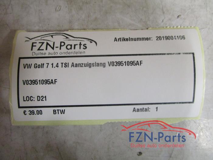 VW Golf 7 1.4 TSI Aanzuigingslang