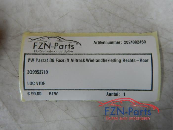 VW Passat B8 Facelift Alltrack Wielrandbekleding Rechts-Voor