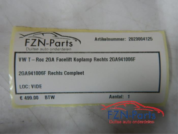 VW T-Roc 2GA Facelift Koplamp Rechts