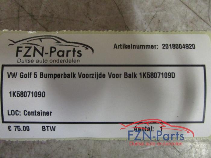 VW Golf 5 Bumperblak Voorzijde Voor Blak