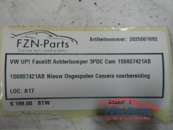 VW Up! Facelift Achterbumper 3PDC Camera