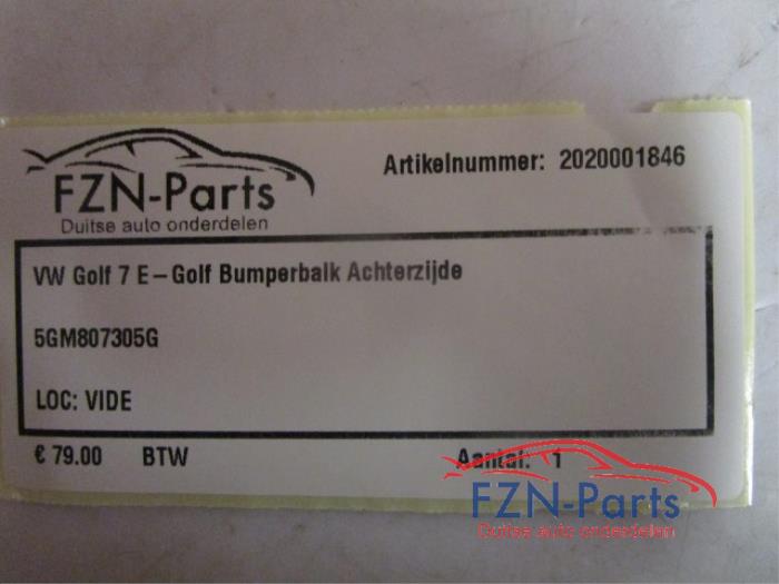 VW Golf 7 E-Golf Bumperbalk Achterzijde
